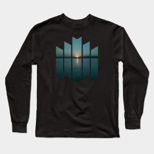 Geometric Nature - Sunset Long Sleeve T-Shirt